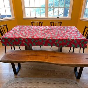 Eddie Bauer Home Holly Tablecloth - 100% cotton- Festive!